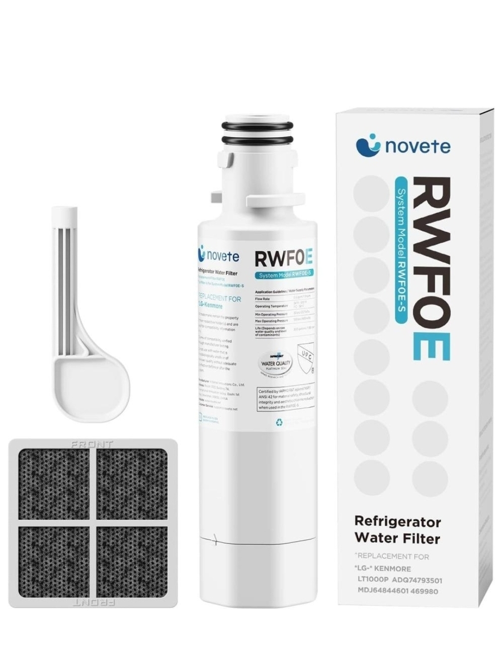 Novete RWFOE Refrigerator Water Filter - White